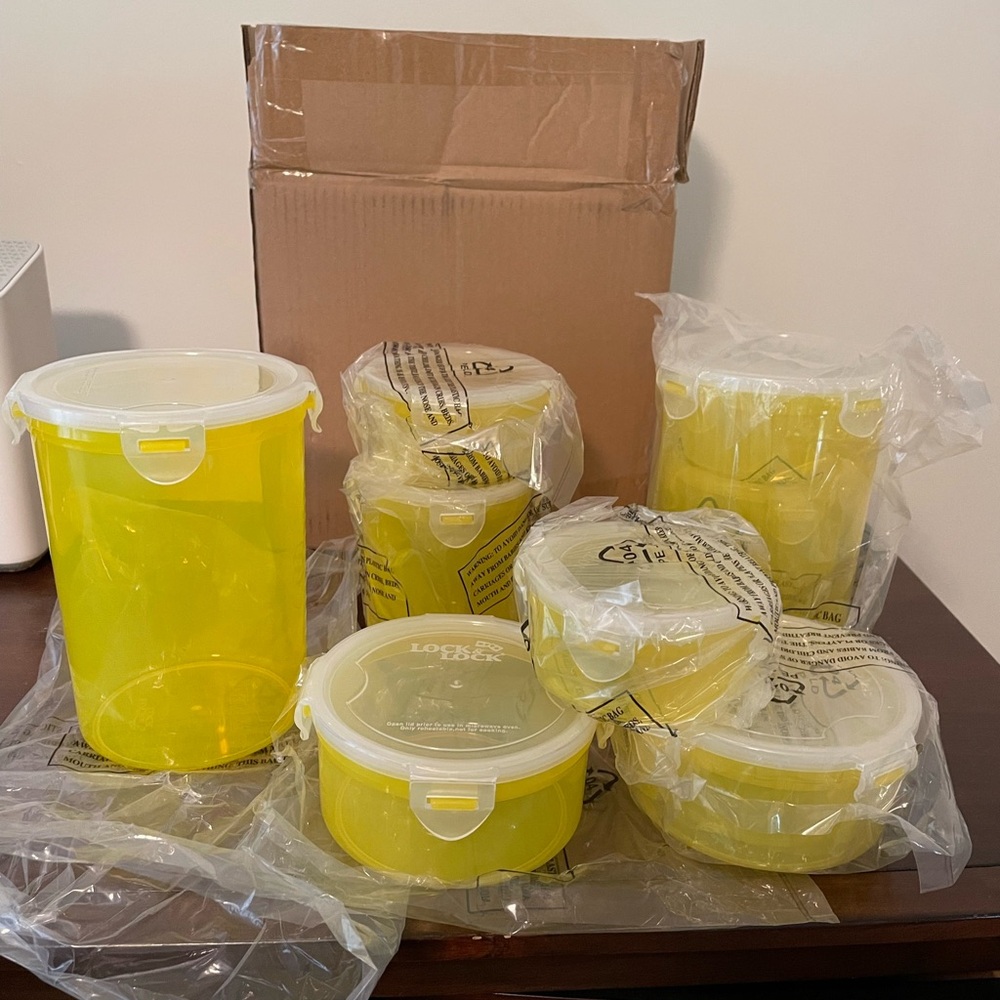 Yellow Food Storage Container Set